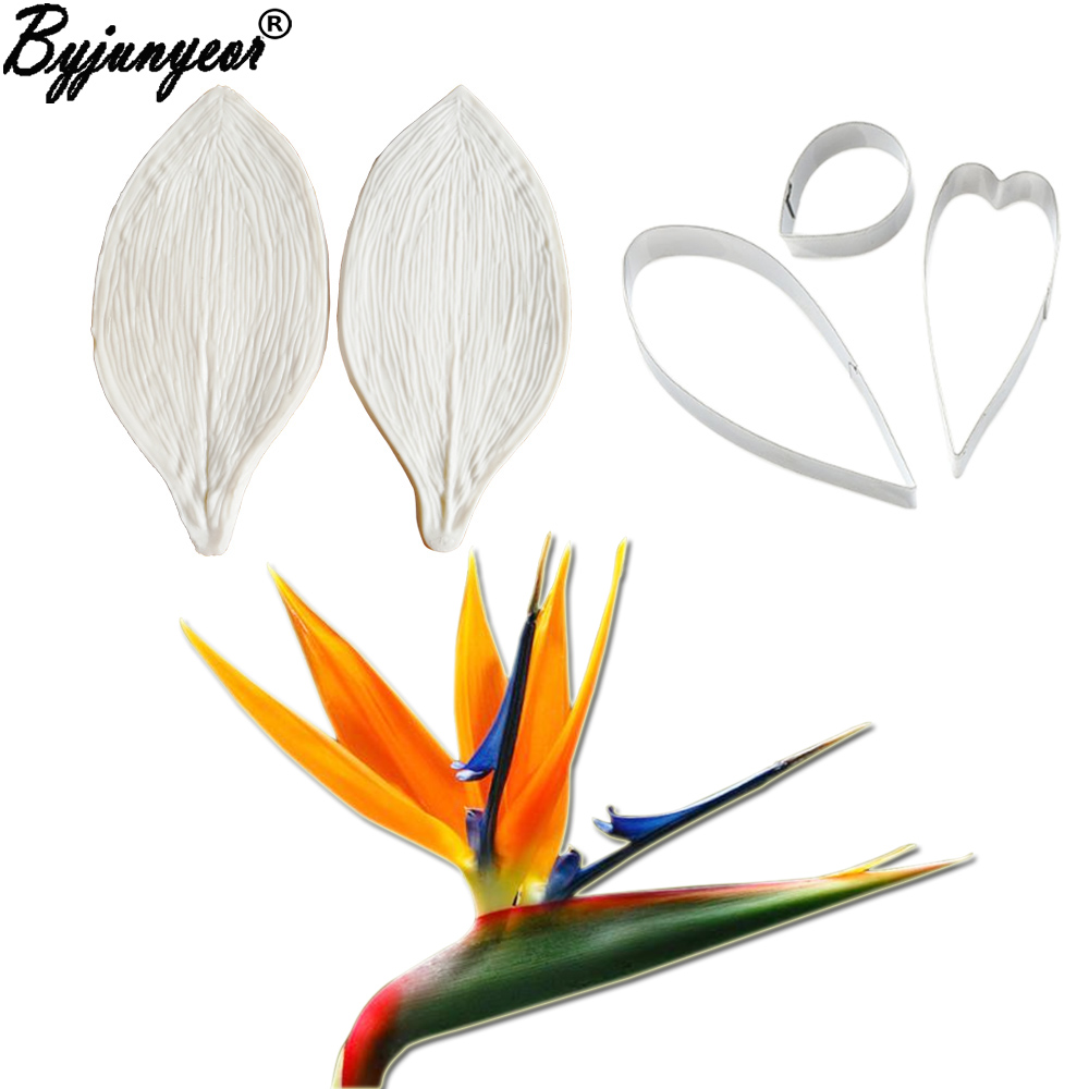 Bird Paradise Strelitzia - 대형 Gumpaste Strelitzia 낙원 새 실리콘