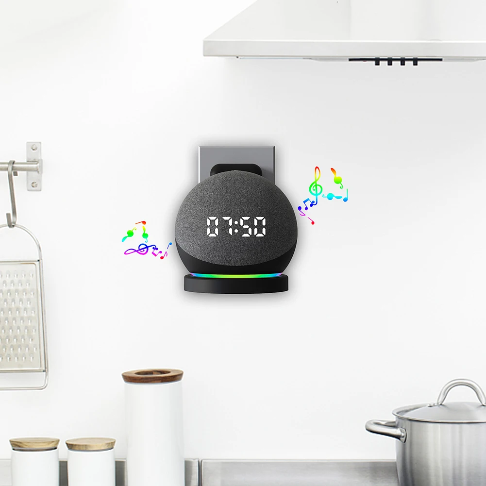 Amazon Speaker Echo Dot 5 - 플라스틱 스피커 벽 마운트 홀더 케이블