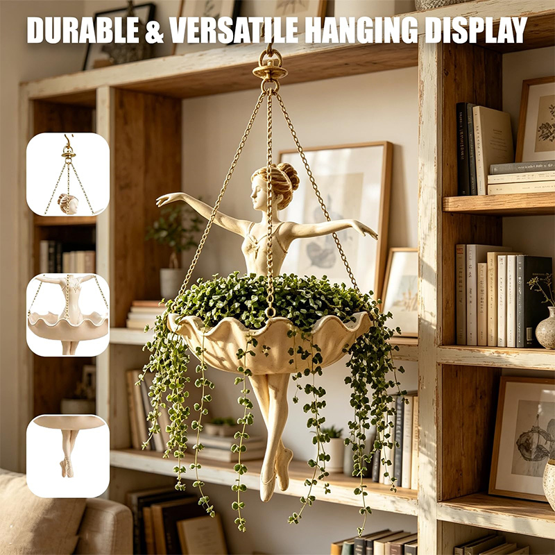 발레리나 모양 걸이형 화분, 금속 체인 포함, 다육식물 - Spider Plant Hanging 리뷰 및 가격