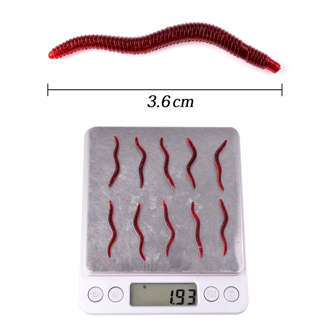 실물 같은 붉은 벌레 소프트 루어, 지렁이 낚시 루어, - Aglaonema Red 리뷰 및 가격