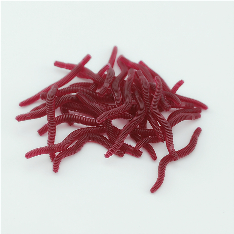 100PCS 소프트 루어베이스 도미 Bloodworm  - Aglaonema Red 리뷰 및 가격