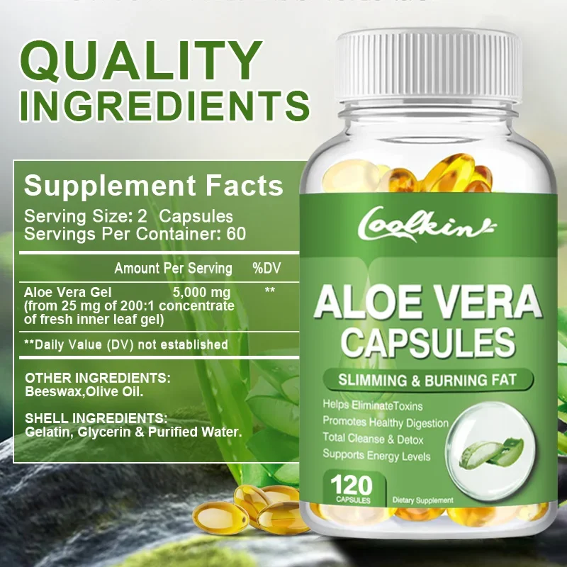 알로에 베라 추출물 캡슐 - 장 변비 완화, 소화 촉진 - Aloe Vera Pot 리뷰 및 가격