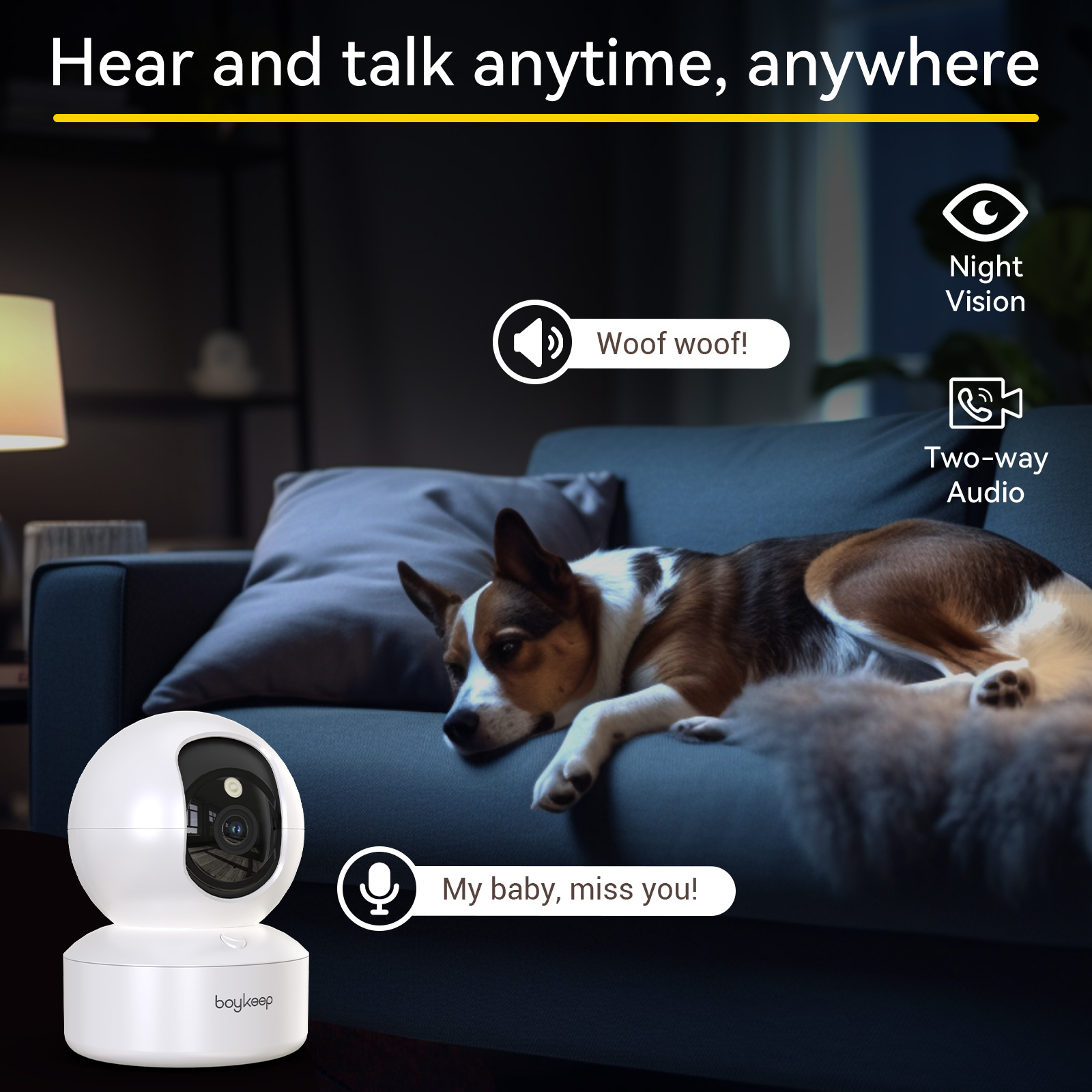 Boykeep 2K 애완견 카메라(휴대폰 앱 포함),  - Eufy Camera E220 리뷰 및 가격