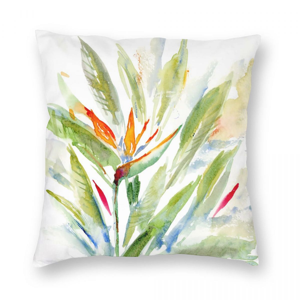 조류의 낙원 Strelitzia 광장 베개 커버 폴리  - Bird Paradise Strelitzia 리뷰 및 가격